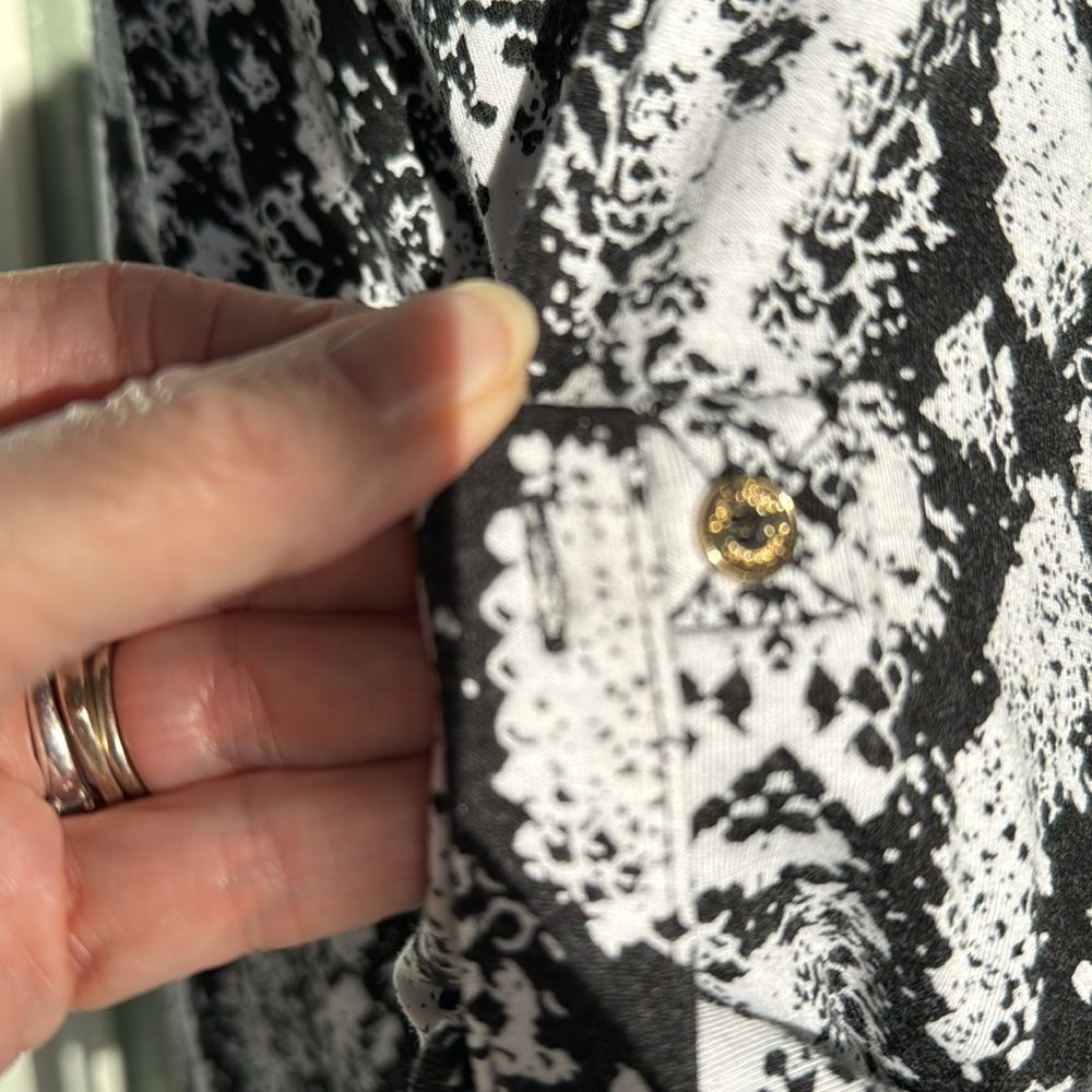 Calvin Klein Pull Over Partial Front Zip Stylized… - image 8